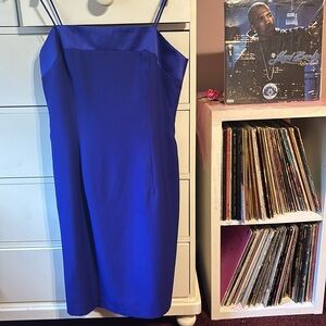 Vintage 90s Slip Dress Sexy Party Cocktail Blue Royal Iconic Evening y2k Pretty